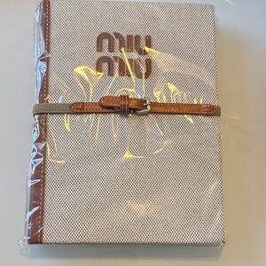 Miu Miu Brown and Cream Notebook GWP